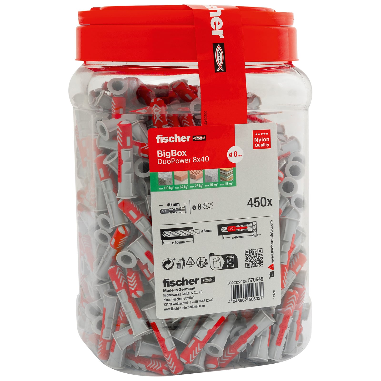 Fischer DuoPower 8x40 BigBox (450 Stk.) - 570549