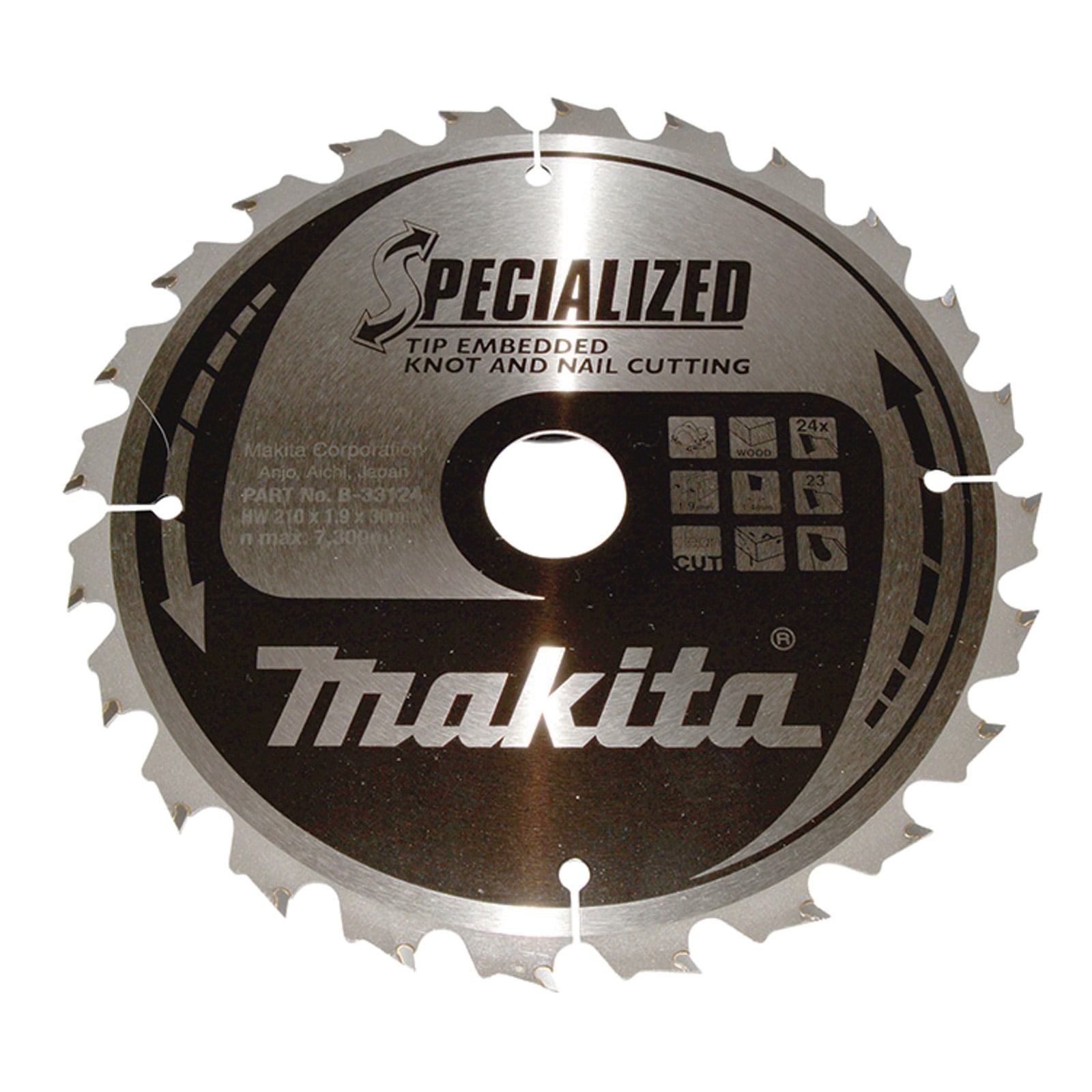 Makita SPECIALIZED Sägeblatt 210x30x24Z - B-33124