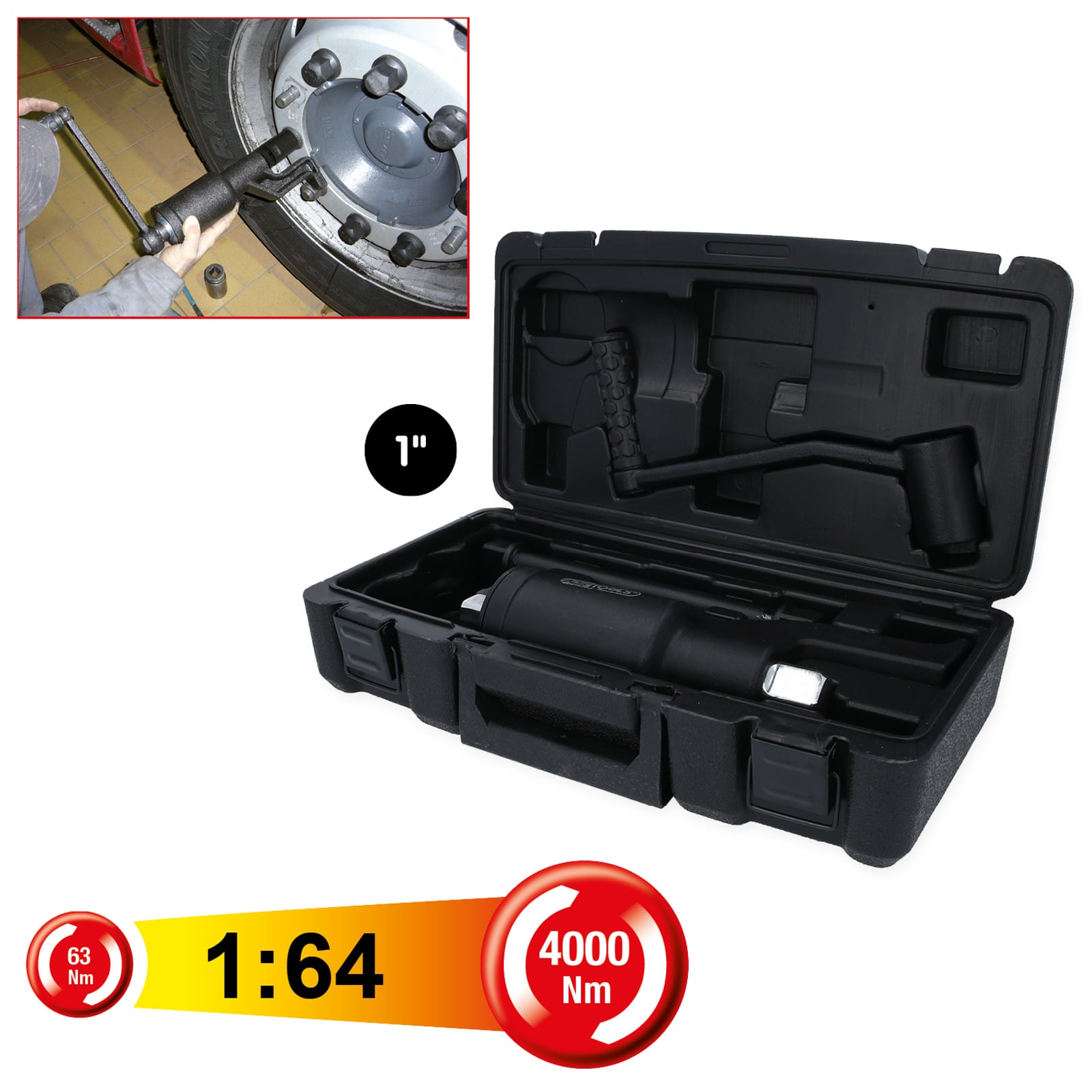 KS TOOLS 1" Universal-Kraftvervielfältiger 3tlg. 1:64 - 516.1151