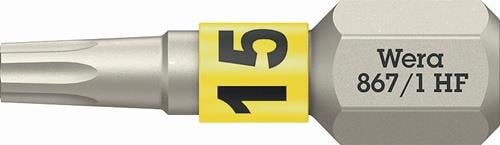 Bit 867 TORX® HF 1/4 Zoll TX 15 L.25mm m.Farbleitsystem WERA