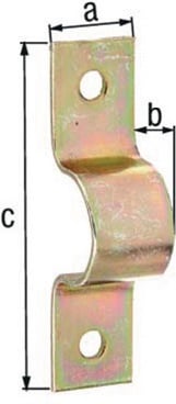 GAH Alberts Rohrschelle L 109 x B 25 x H 36 mm Stahl galv. gelb verz. f. Rohre 31,8 mm 1 1/4” - 216641