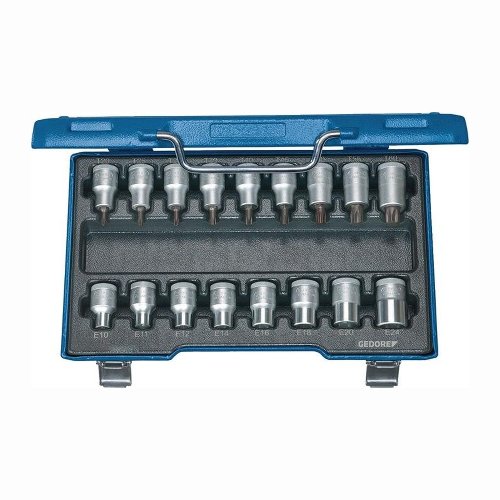 Gedore Steckschlüsselsatz ITX 19 TX-017 17tlg. 1/2" T20-T60 E10-E24 - 6129520