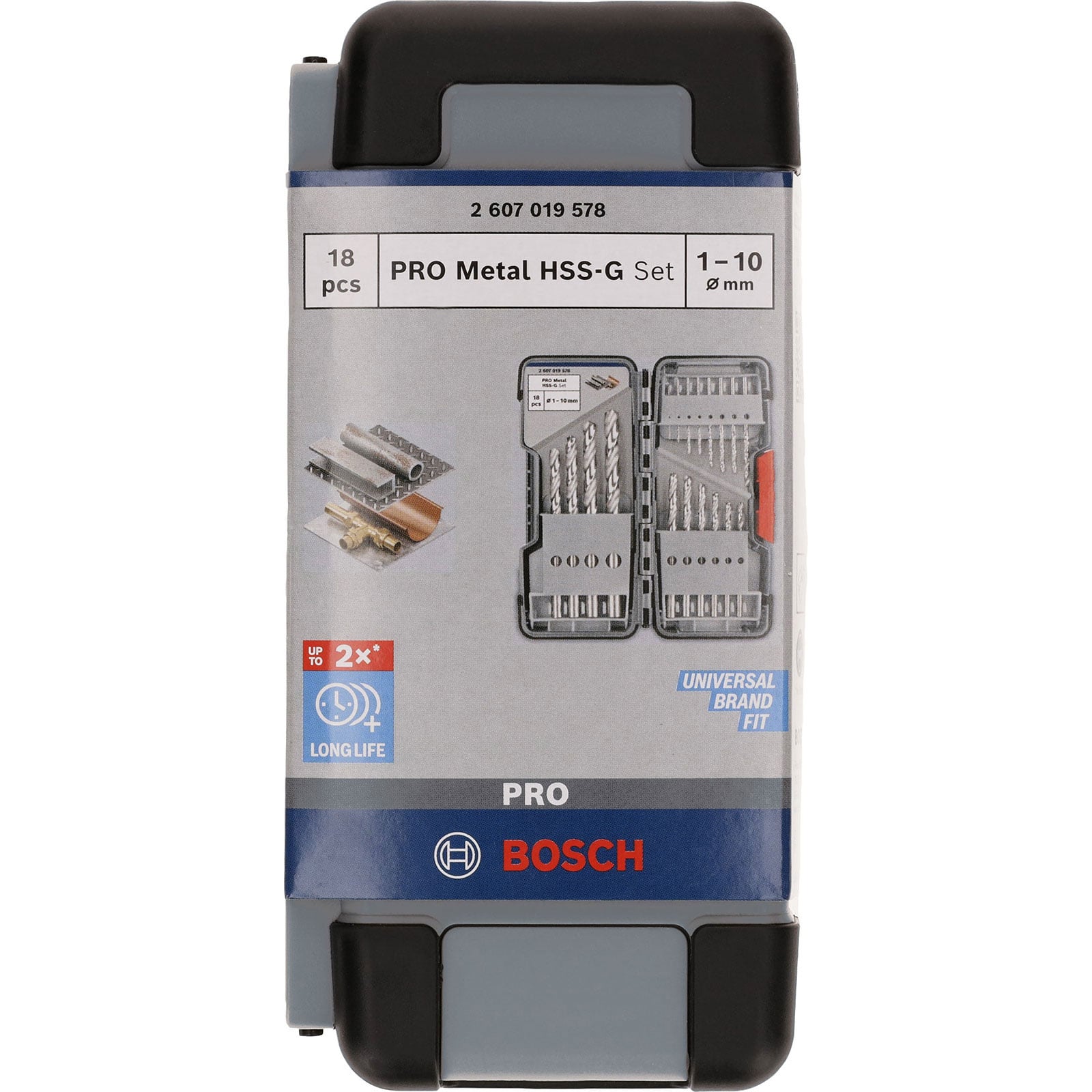 Bosch PRO Metal HSS-G Spiralbohrer-Set 18-tlg. - 2607019578