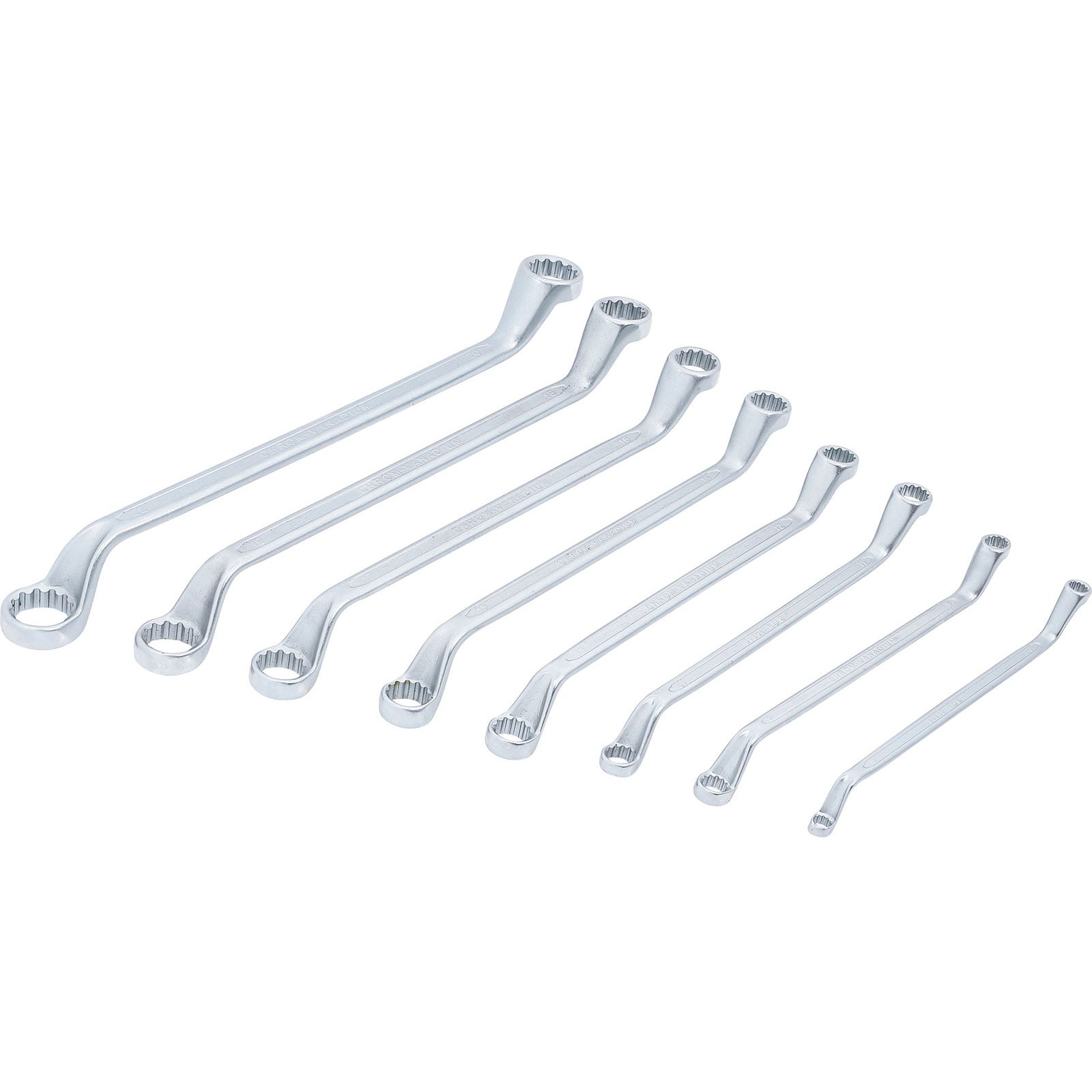 BGS Doppel-Ringschlüssel-Satz tief gekröpft SW 6 x 7 - 20 x 22 mm 8tlg. - 30306