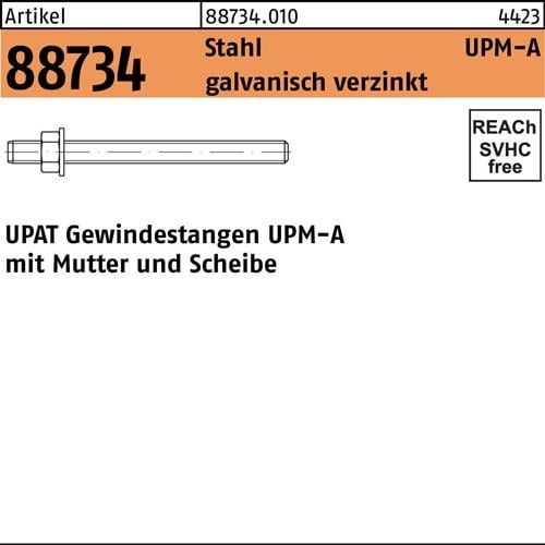 Ankerstange R 88734 UPM-A M12/120 Stahl galv.verz. 20 Stück UPAT