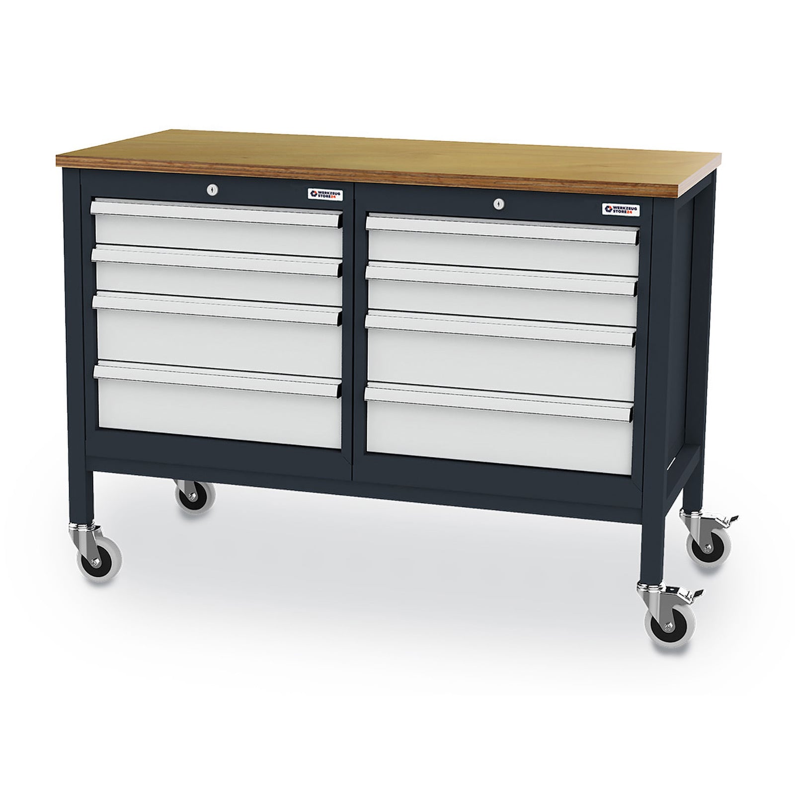 WS24 Mobile Kastenwerkbank B x T x H 1300 x 600 x 960 mm - WS24-100144