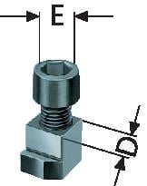 Röhm Nutenstein mit Schraube, Nutbreite 17mm, Befestigungsgewinde M12x25 - 241674