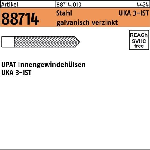 Innengewindehülse R 88714 UKA IST M16x 120 Stahl galv.verz. 5St. UPAT