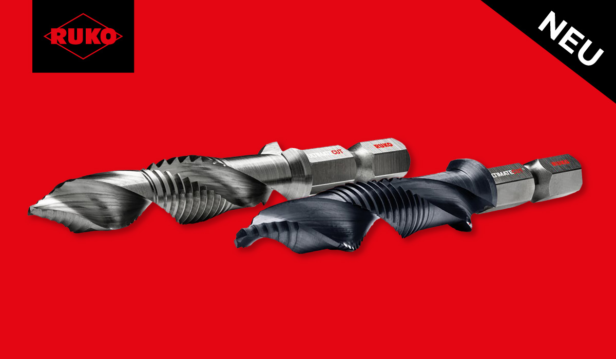 Ruko UltimateCut 3-in-1-Power – Bohren, Gewindeschneiden und Entgraten ohne Werkzeugwechsel