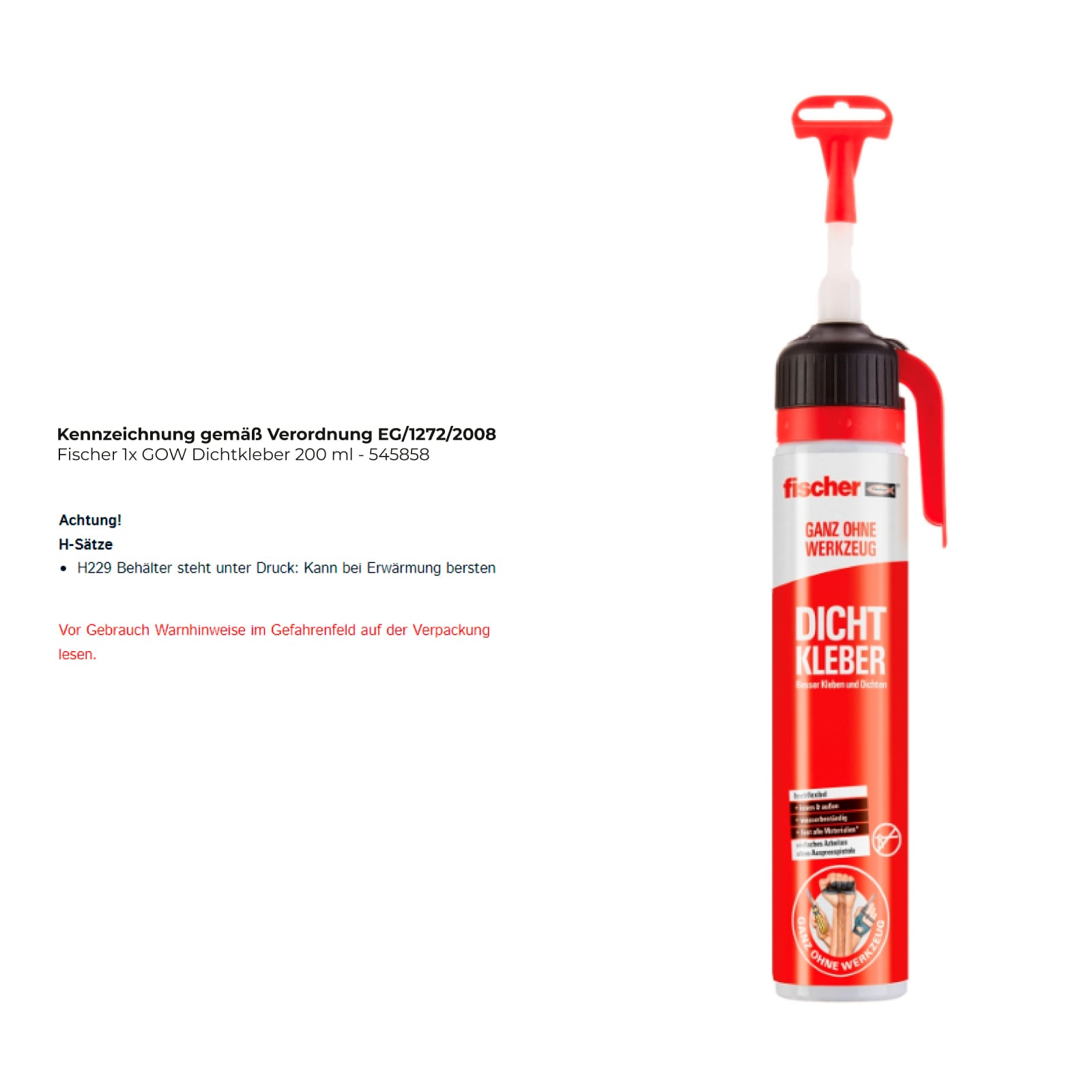 Fischer 1x GOW Dichtkleber 200 ml - 545858