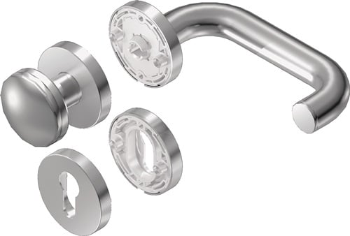 BKS Rosetten-Feuerschutzgarnitur Rondo Ros.VA D/K TS 42-52mm PZ - B-72200-00-0-8