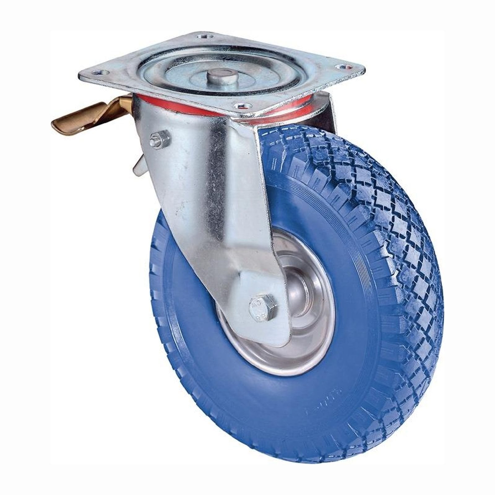 BS Rollen Lenkrolle mit Totalfeststeller und Anschraubplatte Rad-Ø 200 mm 75 kg - L420.C91.200