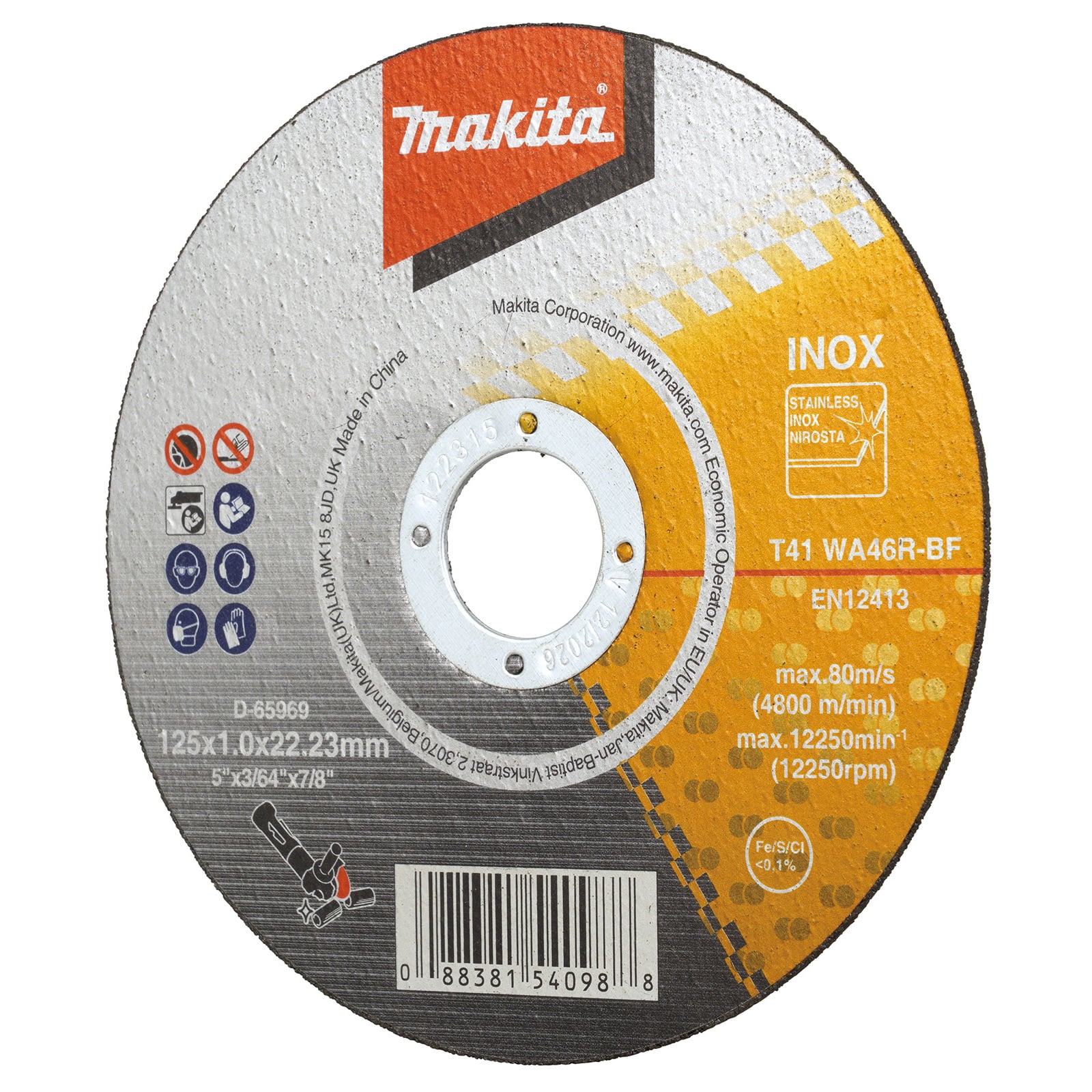 Makita Trennscheibe 125x1 mm INOX - D-65969