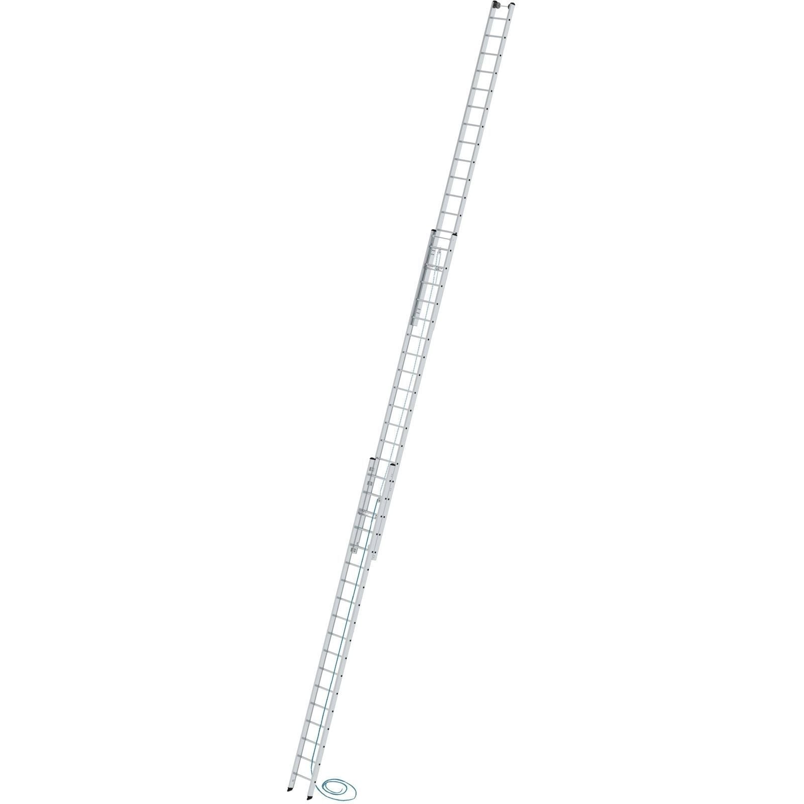 Günzburger Steigtechnik Sprossen-Seilzugleiter 3tlg. ohne Traverse 3 x 18 Sprossen - 022318