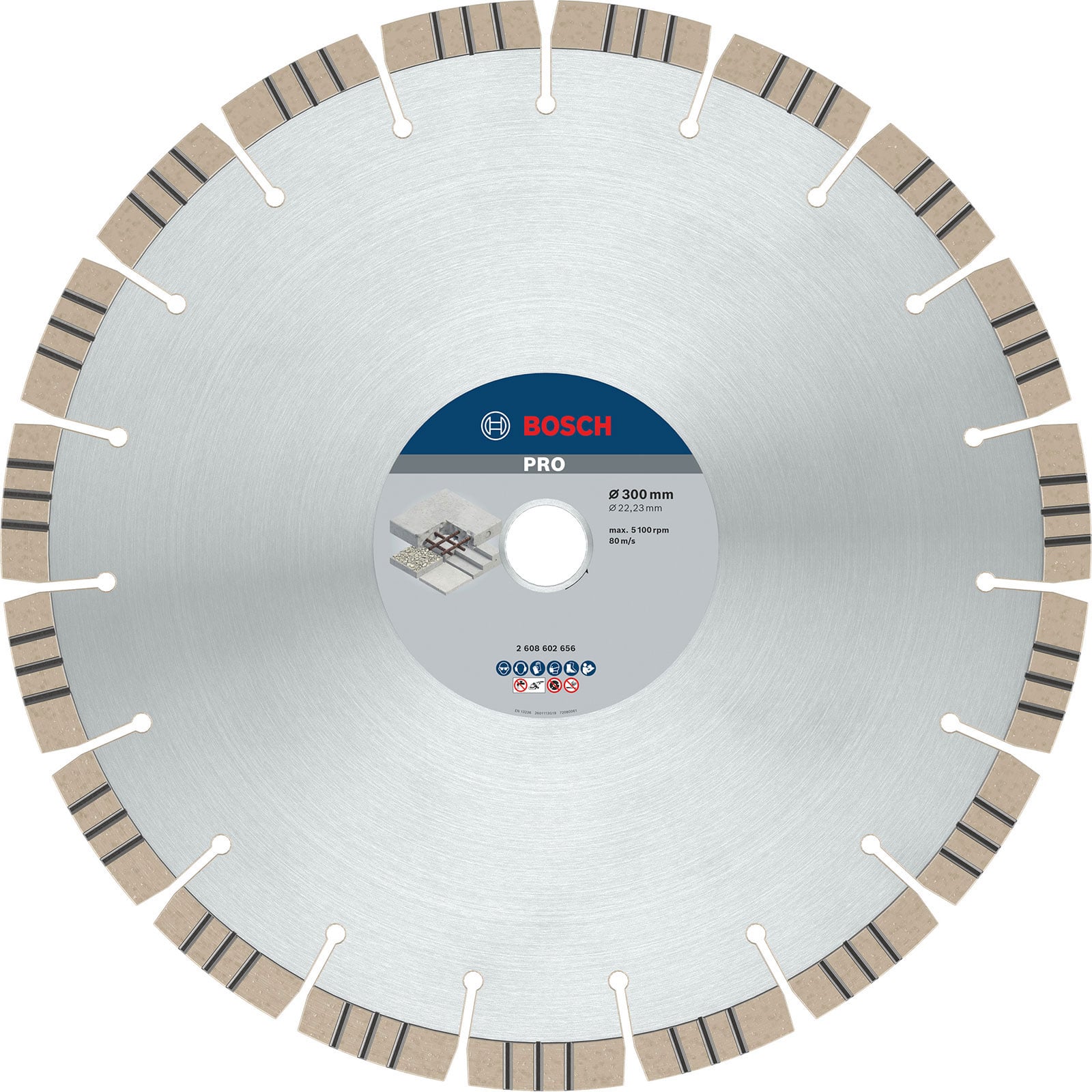 Bosch PRO Concrete Diamanttrennscheibe 300 x 22,23 mm - 2608602656