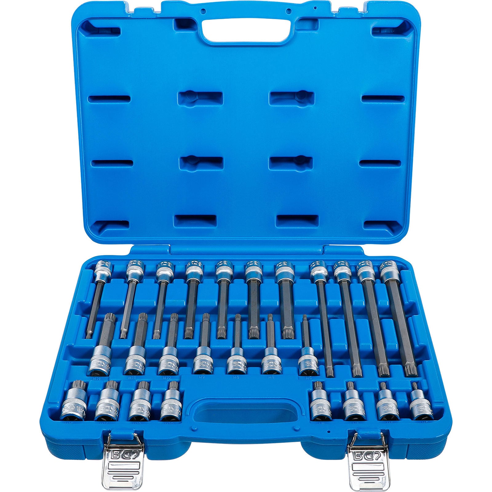 BGS Bit-Einsatz-Satz Antrieb Innenvierkant 12,5 mm (1/2") Innenvielzahn (für XZN) 26tlg. - 5180