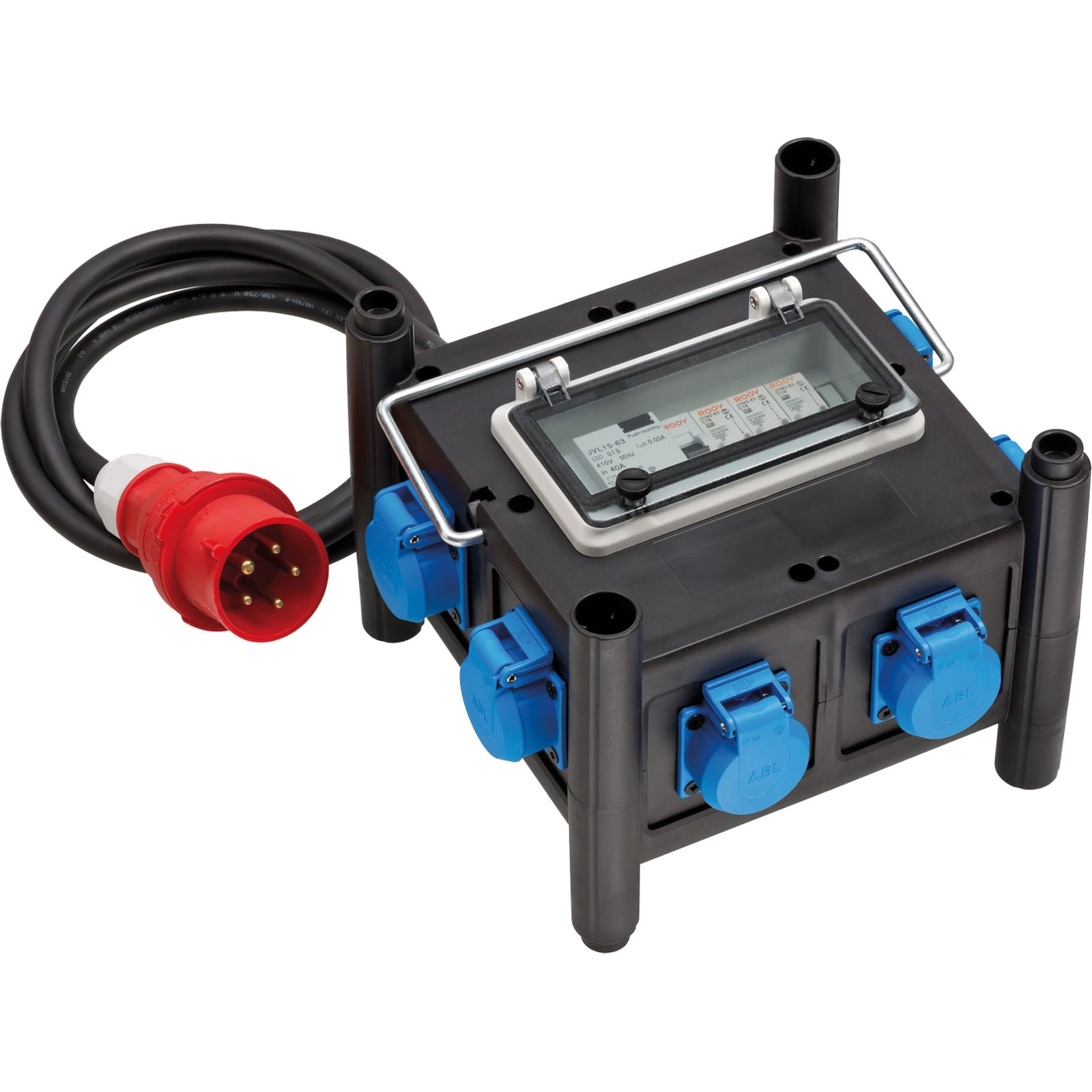 Brennenstuhl Kompakter Gummi-Stromverteiler BSV 3 FI/16-7 IP44 2 m H07RN-F5G2.5 - 1153690600