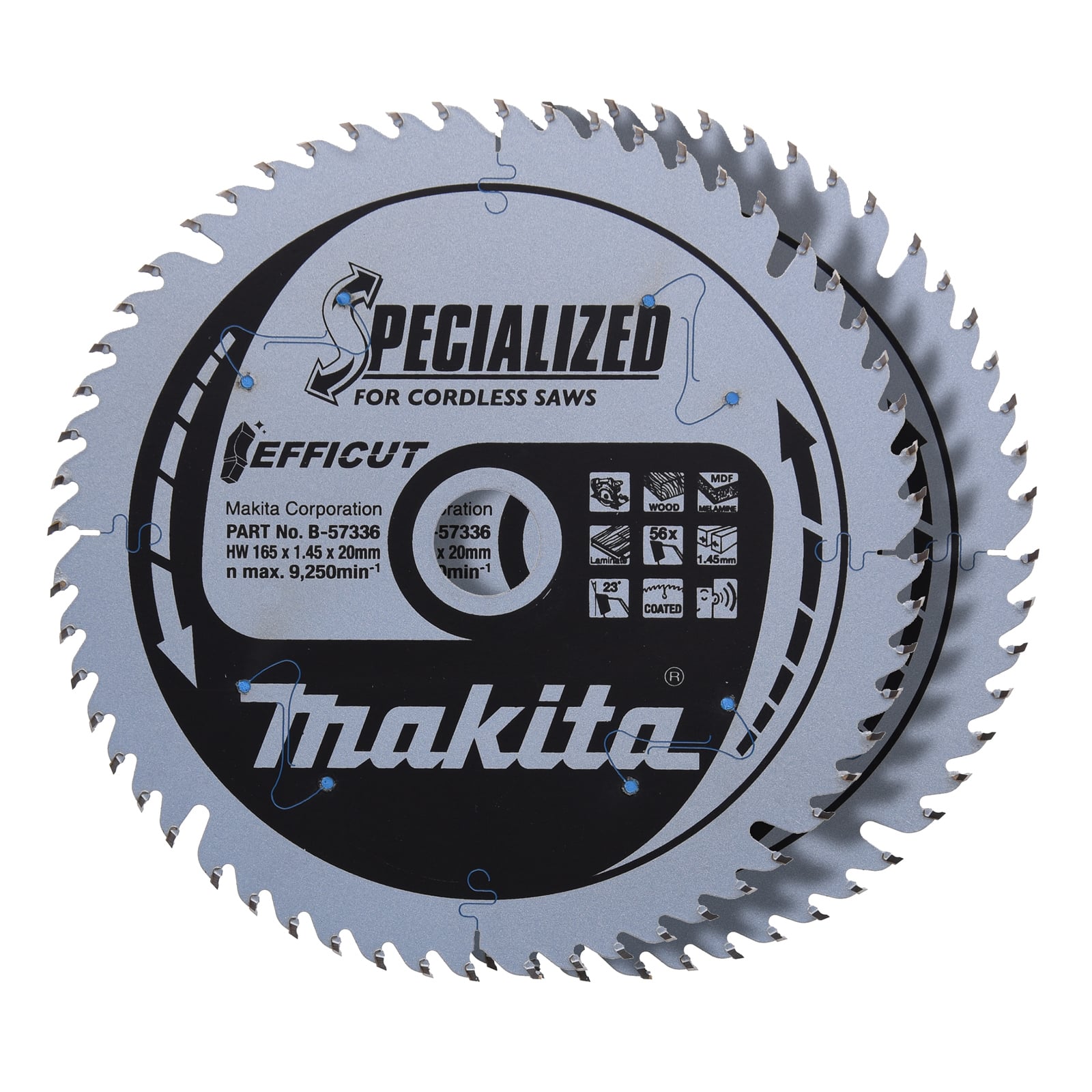 Makita EFFICUT Sägeb.165x20x56Z 2Stk. - B-57336-2