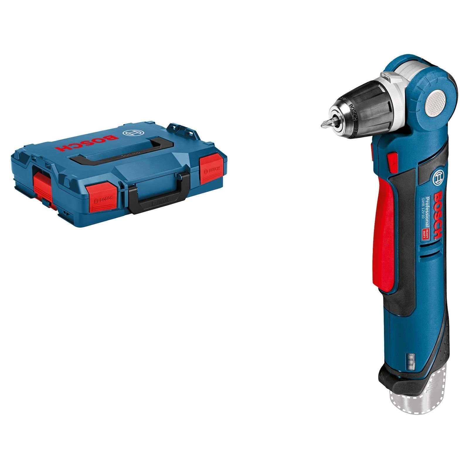 Bosch Akku-Winkelbohrmaschine GWB 12V-10 Clic&Go Solo in L-Boxx - 0601390909 Bosch Akku-Winkelbohrmaschine GWB 12V-10 Clic&Go Solo in L-Boxx - 0601390909