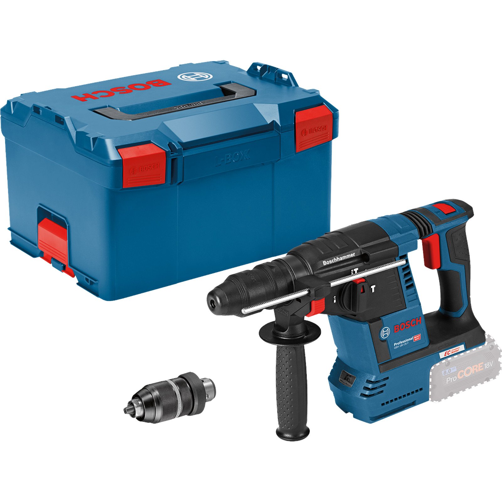 Bosch Akku-Bohrhammer GBH 18V-26 F mit SDS plus Solo in L-Boxx - 061191000J Bosch Akku-Bohrhammer GBH 18V-26 F mit SDS plus Solo in L-Boxx - 061191000J