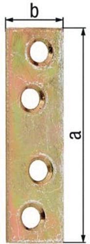 GAH Alberts Flachverbinder L 100 mm B 15 mm S 1,75 mm Stahl galv. gelb verz. - 339272