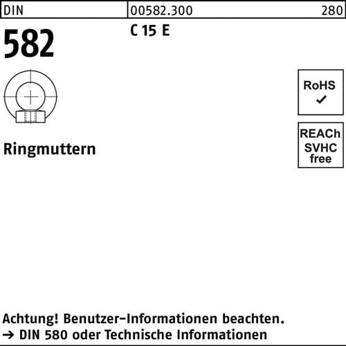 Ringmutter DIN 582 M18 C 15 E 1 Stück