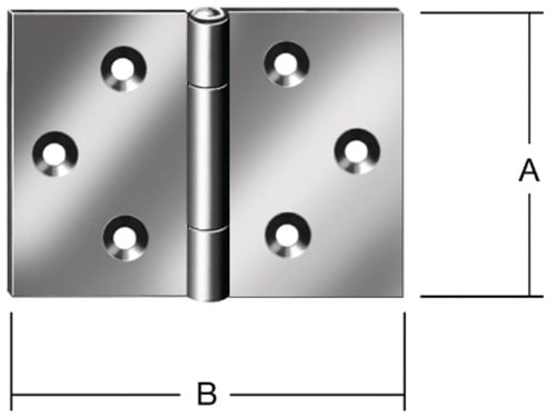 VORMANN Scharnier H.50 mm B.75 mm S.1,2 mm STA blau verz.gerollt breit - 000504050Z