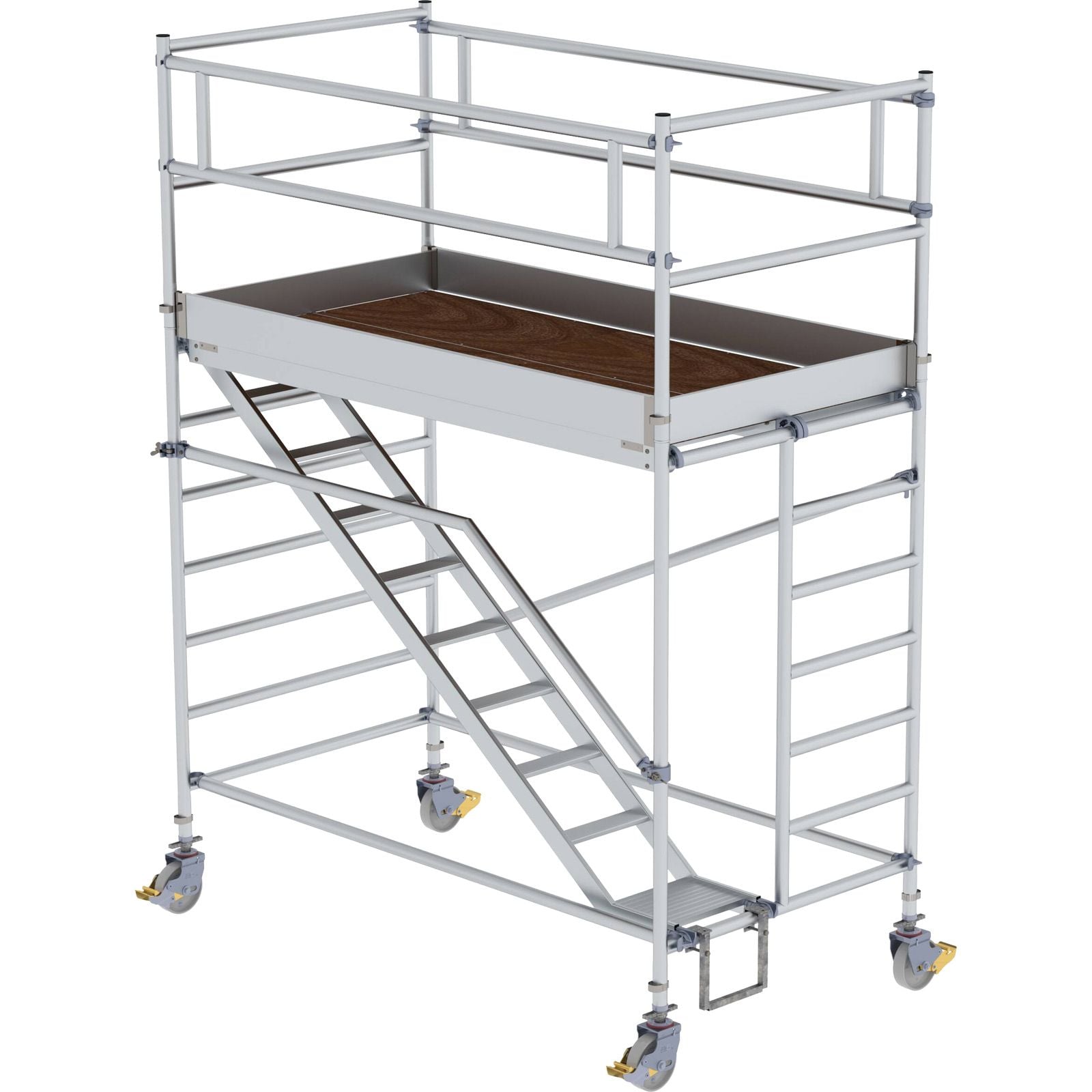 Günzburger Steigtechnik Rollgerüst 1,35 x 2,45 m mit Schrägaufstieg Plattformhöhe 2,35 m - 167110