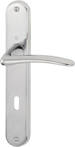 HOPPE Langschildgarnitur Istanbul M171/332P MS F49 OB 72mm DIN L/R - 1869584