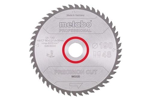 Kreissägeblatt precision cut wood professional D190xB2,2xBohrung30mm 48Z. WZ