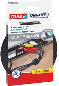tesa Klettband On & Off 55239-00000 1x500cm schwarz