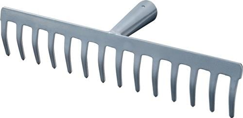 Straßenrechen Arbeitsbreite 345 mm Zinkenlänge 55 mm 14 Zinken mit konischer Dülle ohne Stiel - R104-14T