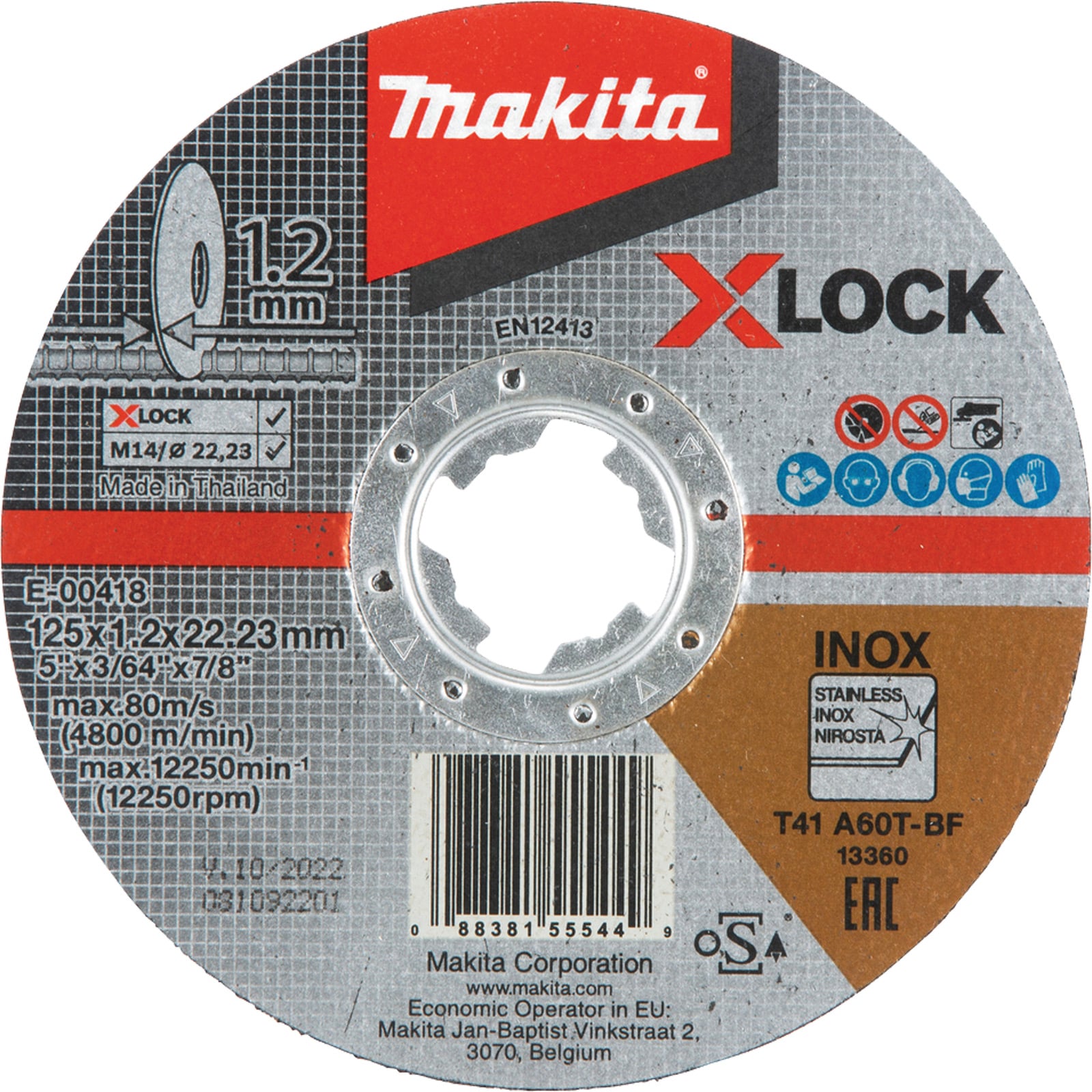 Makita Trennscheibe 125 x 1,2 mm A60T X-LOCK - E-00418