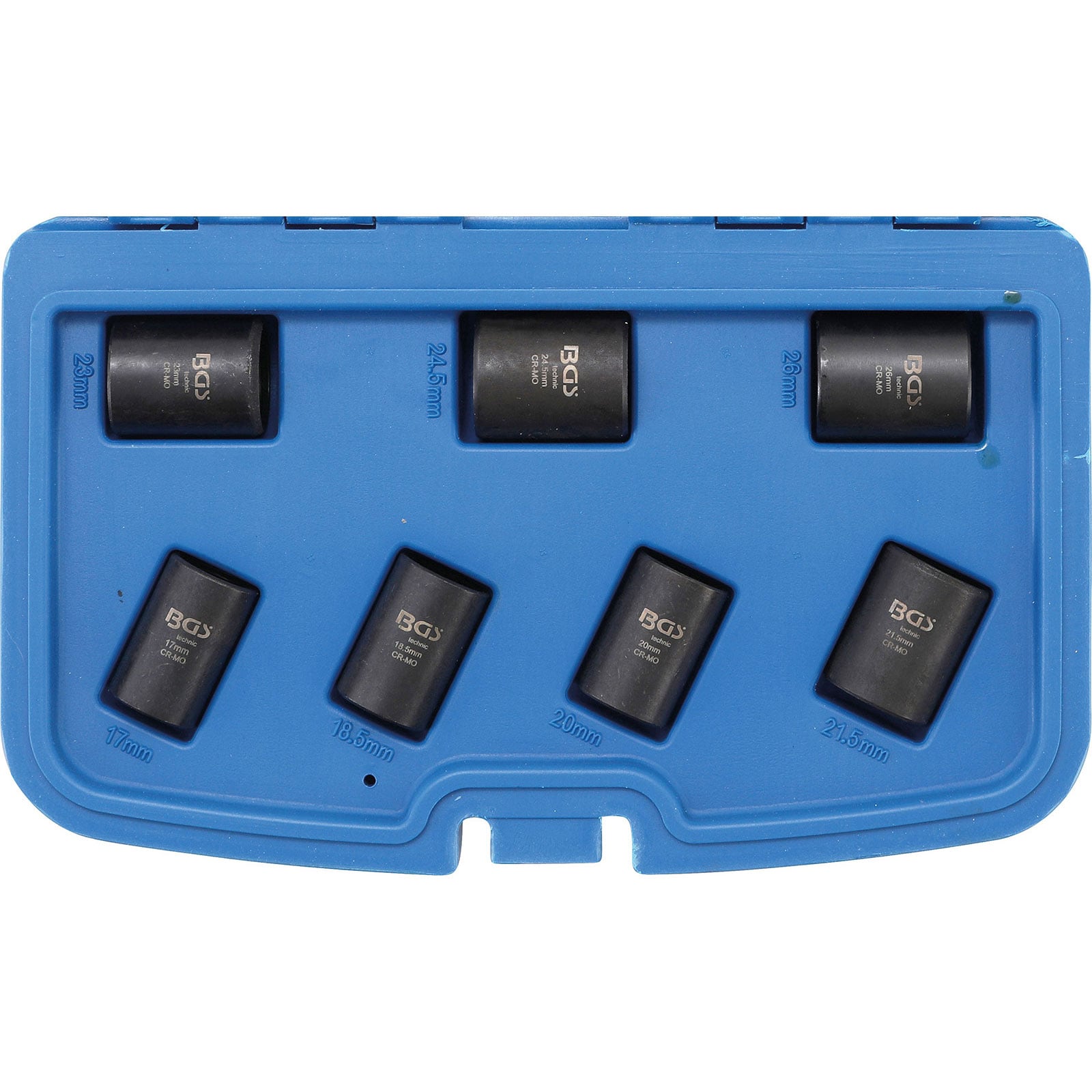 BGS Spiral-Profil-Steckschlüssel-Satz / Schraubenausdreher Antrieb Innenvierkant 12,5 mm (1/2") SW 17 - 26 mm 7tlg. - 5291