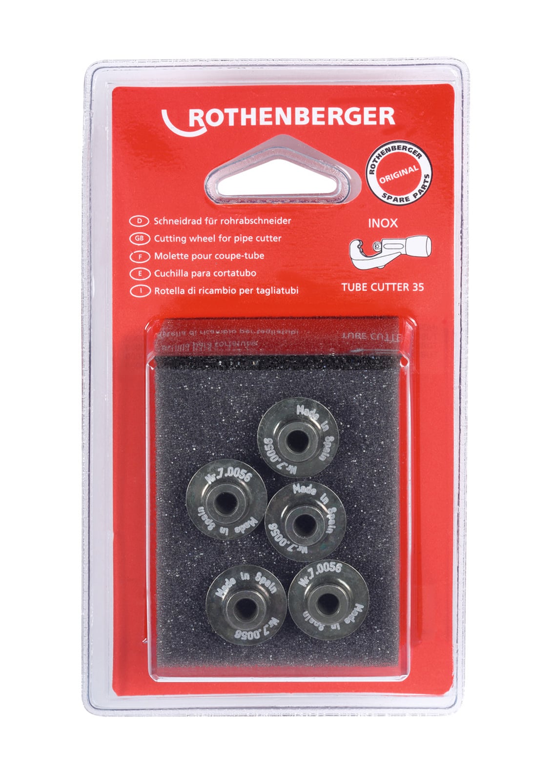 ROTHENBERGER Schneidrad für TC35, TC30 Pro, TC42XL, 5Stück - 070056D