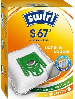 Swirl Staubsaugerbeutel S 67 EcoPor Siemens/Bosch 4 St./Pack.