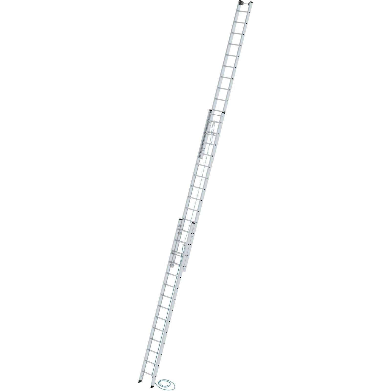 Günzburger Steigtechnik Sprossen-Seilzugleiter 3tlg. ohne Traverse 3 x 14 Sprossen - 022314