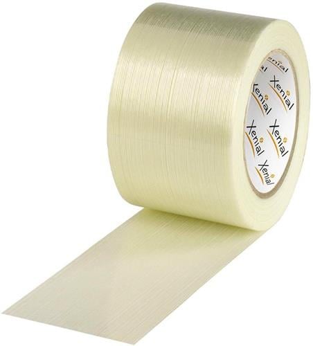 Filamentklebeband m.Längsfaden Breite 75mm Länge 50m S.100µ transparent XENIAL