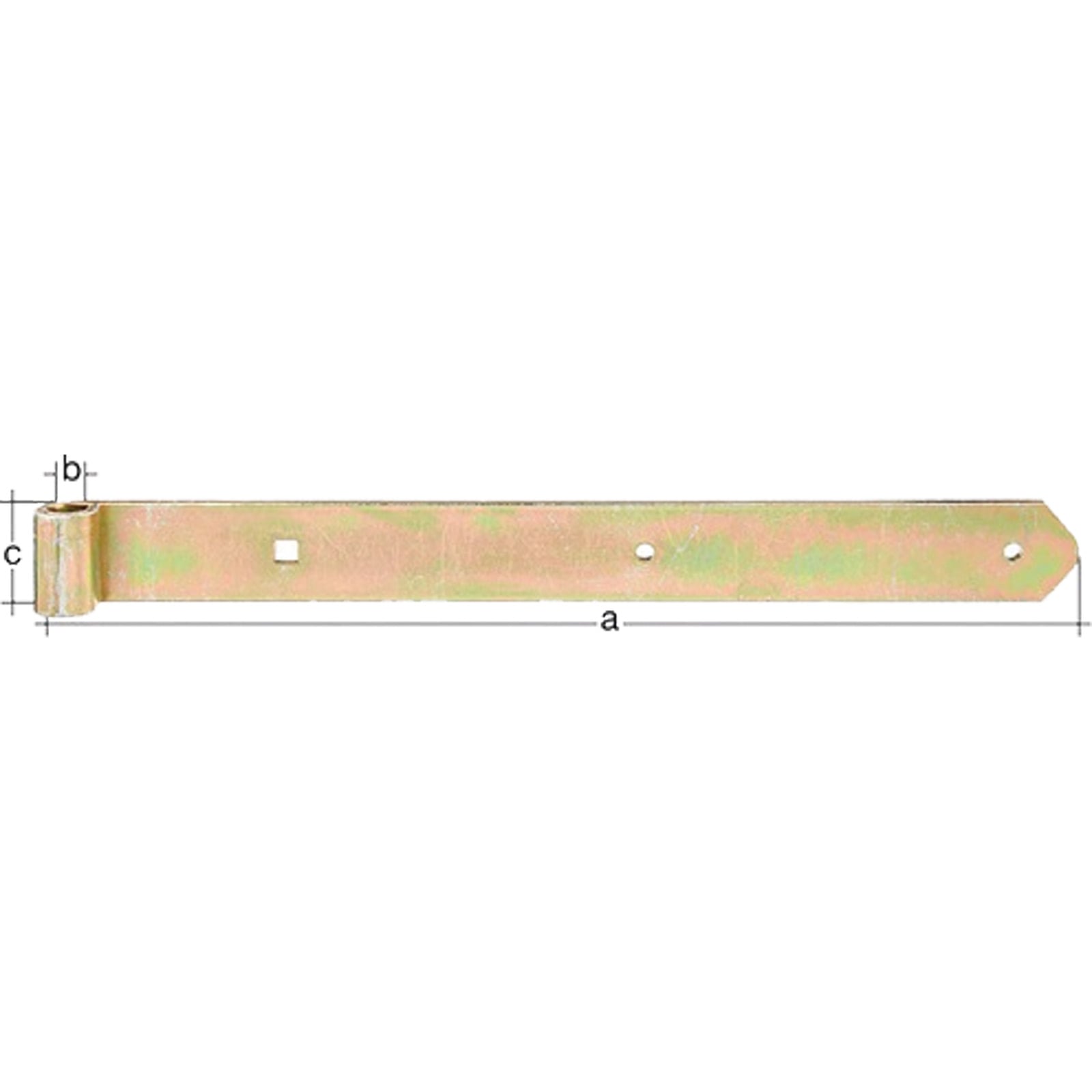 GAH Alberts Ladenband L.800x20x60mm S.8mm D.20mm STA galv.gelb verz.rd - 312343