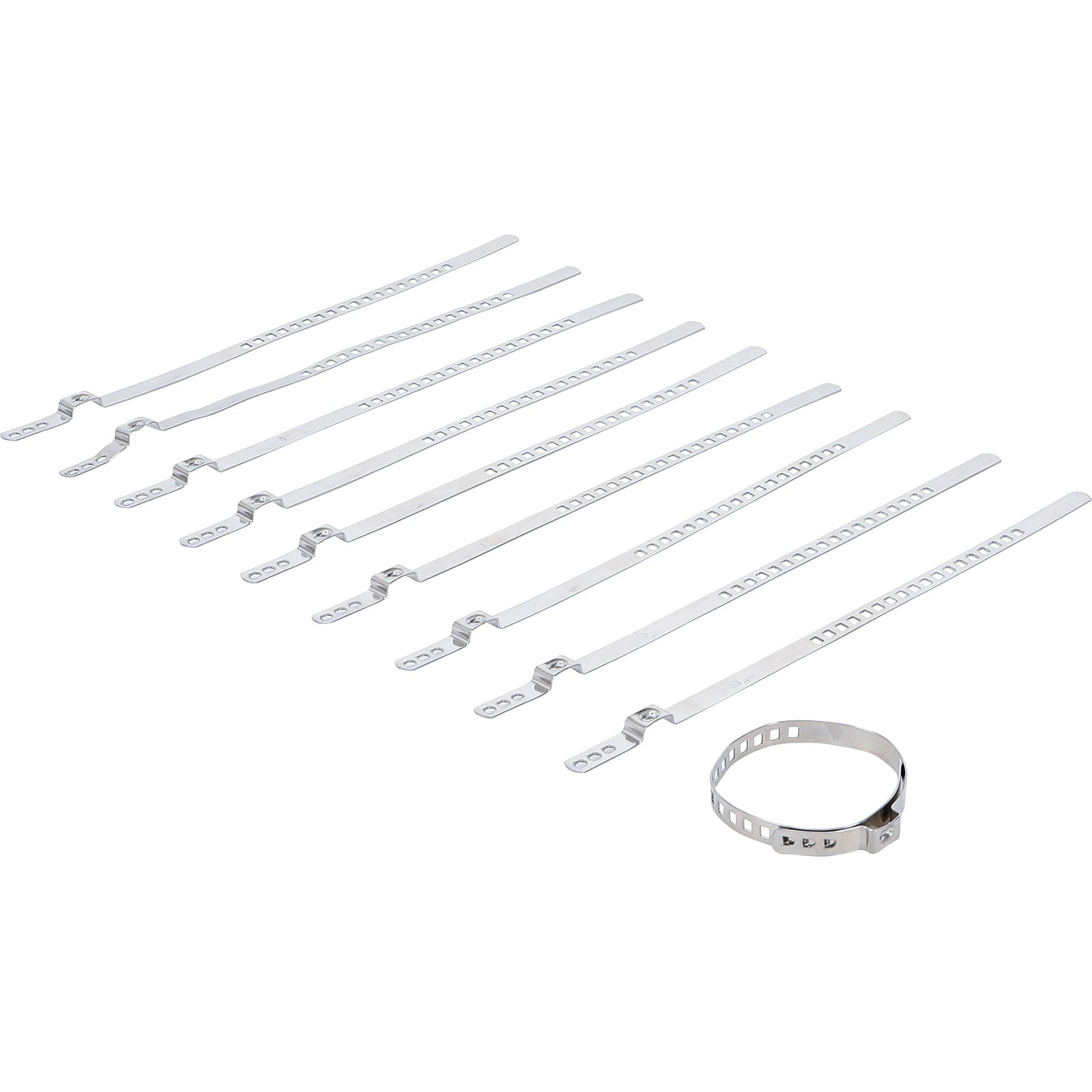 BGS Achsmanschetten-Schellen-Satz Edelstahl rostfrei 7 mm 20 - 50 mm 10tlg. - 70327