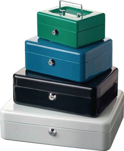 BURG-WÄCHTER Geldkassette B.300xH.90xT.240mm hellgrau STA lack.inkl.Zylinderschl - 5030