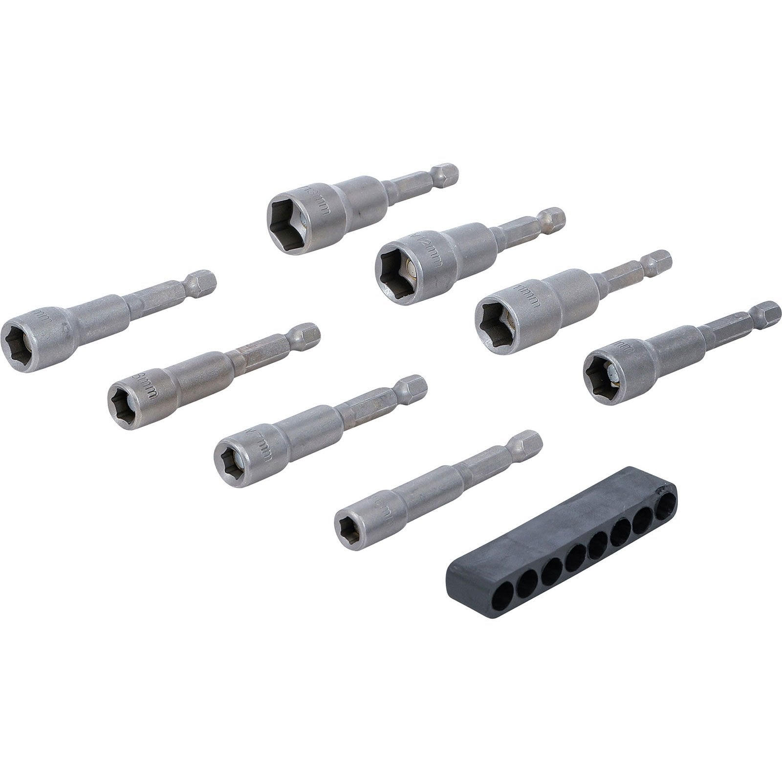 BGS Steckschlüssel-Einsatz-Satz Sechskant Antrieb Außensechskant 6,3 mm (1/4") SW 6 - 13 mm 8tlg. - 2758