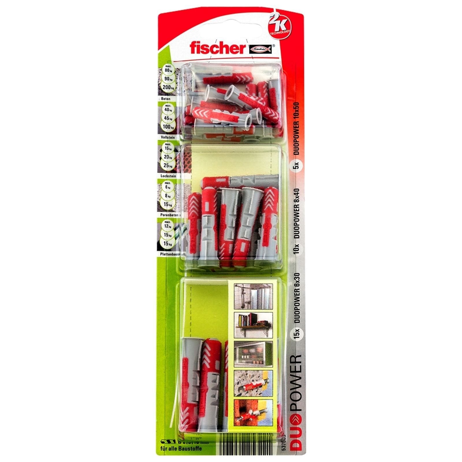Fischer 5x DUOPOWER 6 / 8 / 10 Set 30tlg. - 537063