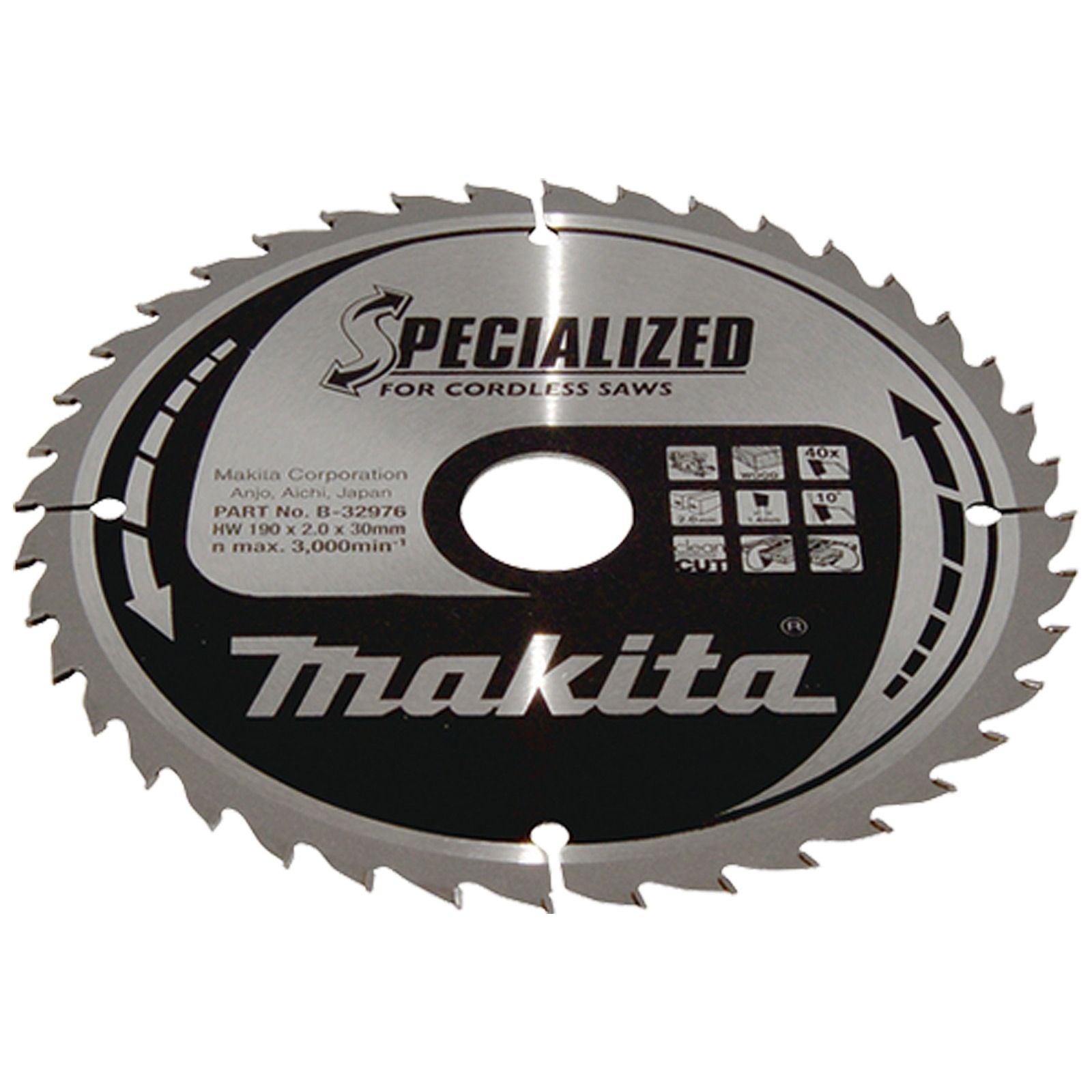 Makita SPECIALIZED Sägeblatt 190x30x40Z - B-32976