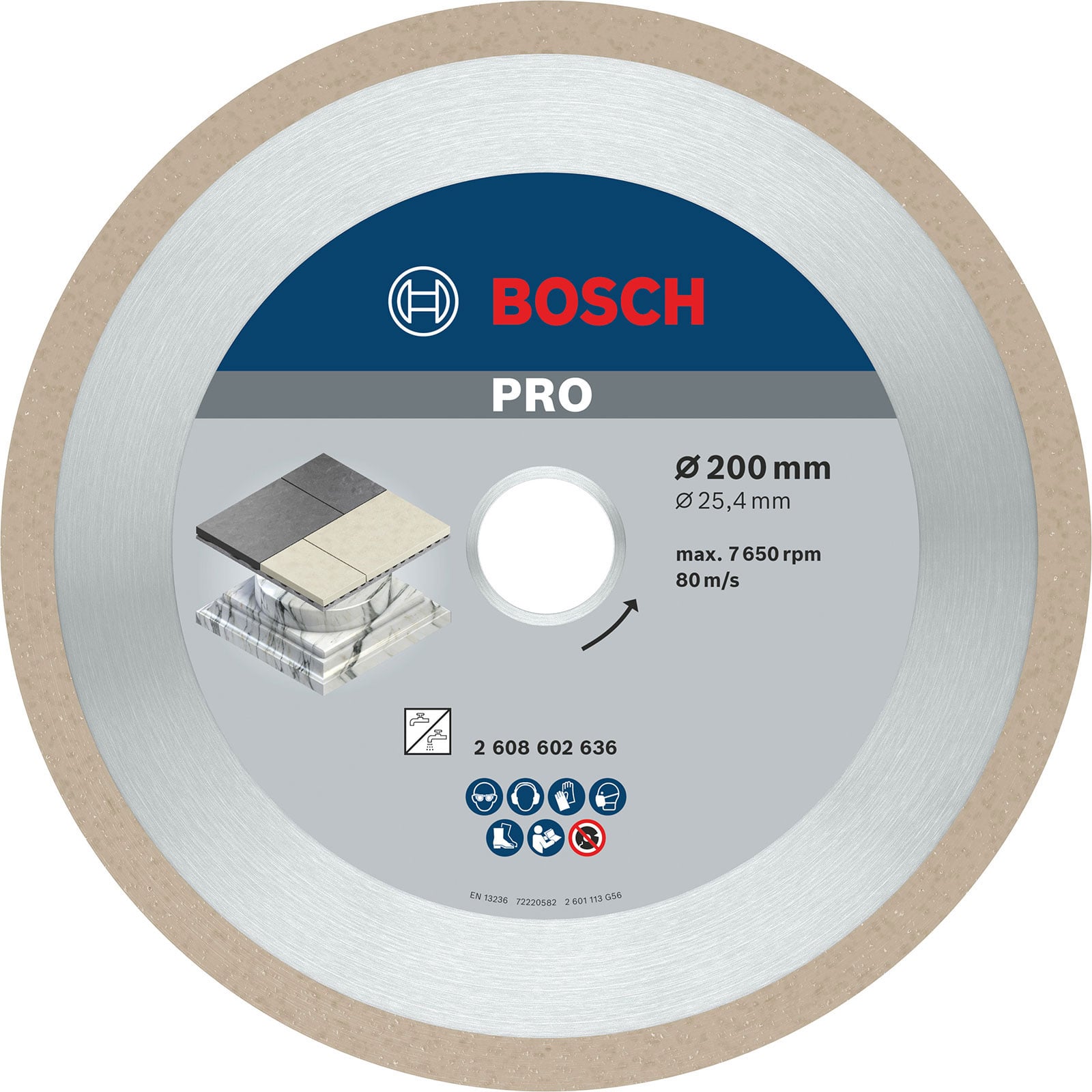Bosch PRO Ceramic Diamanttrennscheibe 200 x 25,4 mm - 2608602636