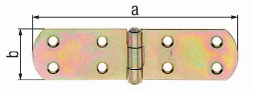 GAH Alberts Kistenband H 250 mm B offen 40 mm S 2,5 mm Stahl galvanisiert gelb verzinkt - 315702