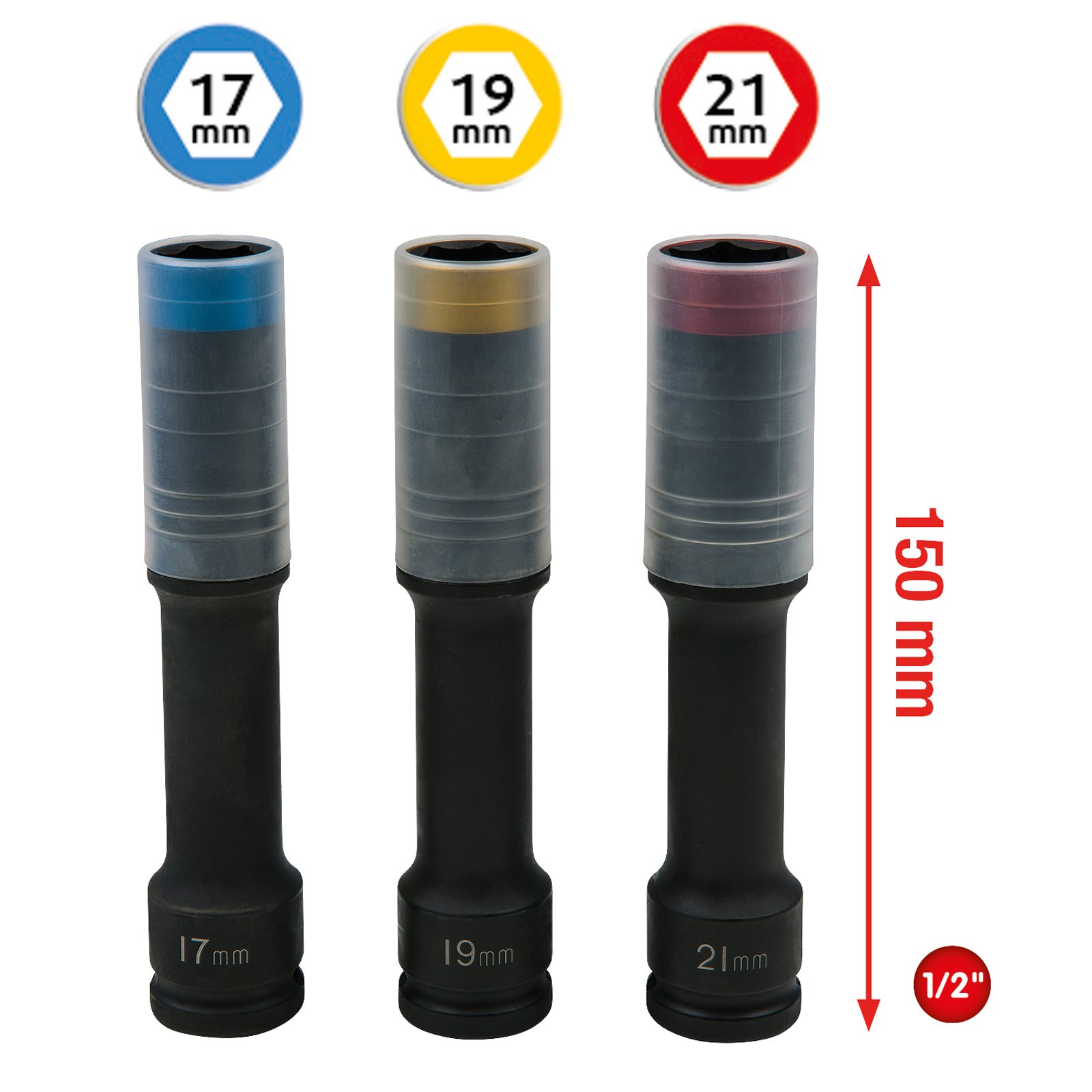 KS TOOLS SlimPOWER Alu-Felgen Kraft-Stecknuss-Satz extra lang 3tlg. 1/2" 17 19 21 mm - 515.0622 KS TOOLS SlimPOWER Alu-Felgen Kraft-Stecknuss-Satz extra lang 3tlg. 1/2" 17 19 21 mm - 515.0622