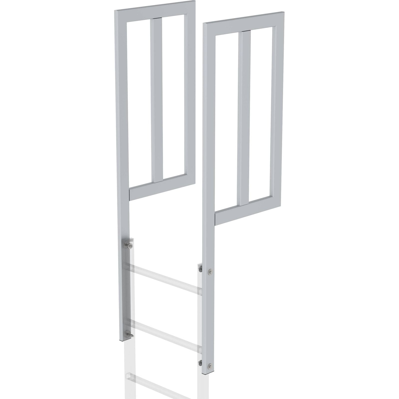 Günzburger Steigtechnik Ausstiegsholm mit Geländeransatz Aluminium eloxiert 1.585 mm - 061050