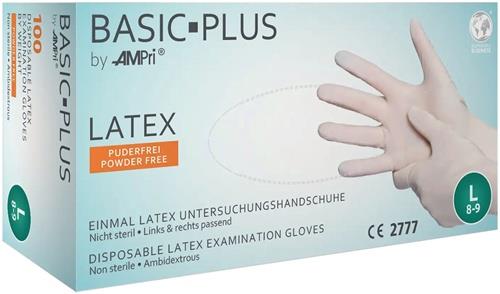 AMPri 100x Einweghandschuhe Basic Plus Gr. XL hellbeige Latex - 01039-XL