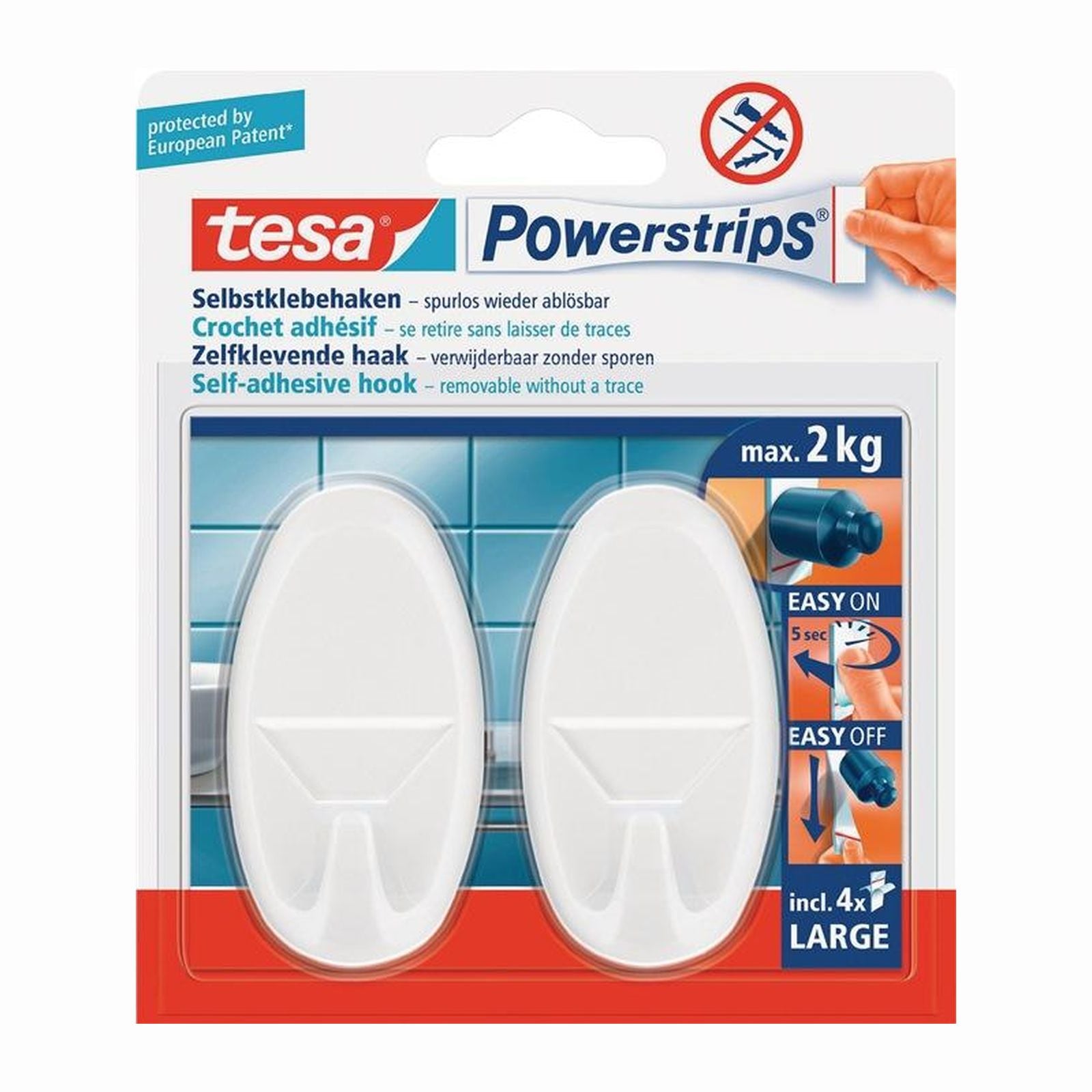 Tesa Deko Haken Powerstrips Haken LARGE 58013 - 58013-00049-01